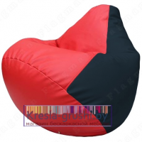 Бескаркасное кресло мешок Груша Г2.3-0915 (красный, синий)